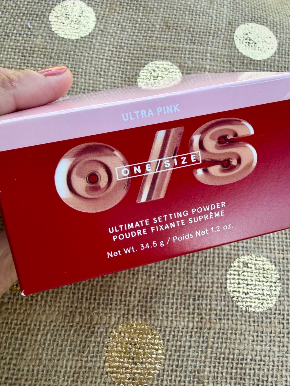ONE/SIZE Ultimate Setting Powder in Ultra Pink - Pink and Red Box